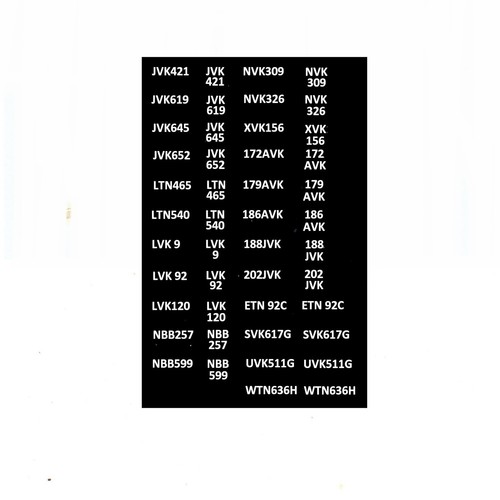 Model bus waterslide transfers - model,