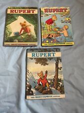 job lot x3 Rupert the bear Annuals 1970 ,  71  , 75 unclipped Hardback UK