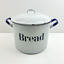 Vintage Enamel White Round