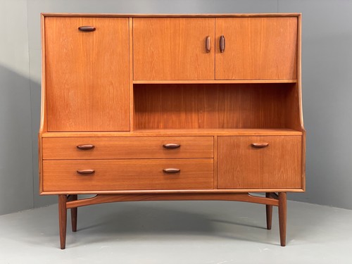 Plan teak highboard vintage - g,