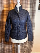 Barbour Women's Quilted Jacket Navy Size 8 Excellent Condition