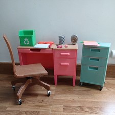 Our Generation Awesome Academy School Teacher's Desk, Chair & Filing Cabinet 