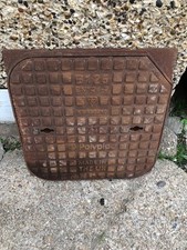 Polypipe Ductile Iron Manhole Drain Cover & Frame 480mmSq  Keyhole B125 12.5ton