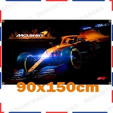 LARGE McLAREN FLAG 3X5FT F1 FLAG BANNER SIGN MANCAVE GARAGE LANDO NORRIS SUPPORT