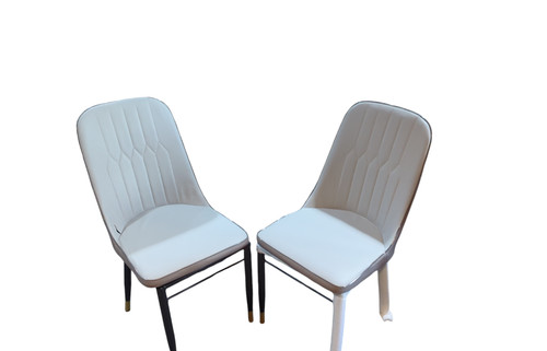 Grey faux leather dining - leather,