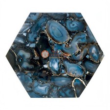 Blue Agate Hexagon Side Coffee