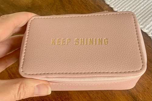 Pink faux leather travel - pink,
