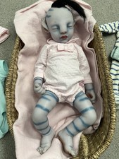 IVITA 20'' Avatar Full Body Silicone Reborn Baby Black Hair Rooted