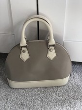 Borse In Pelle beige Barrel leather Messenger Hand grab bag made in Italy grey