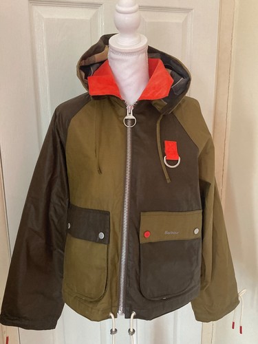 Barbour drew wax colour block