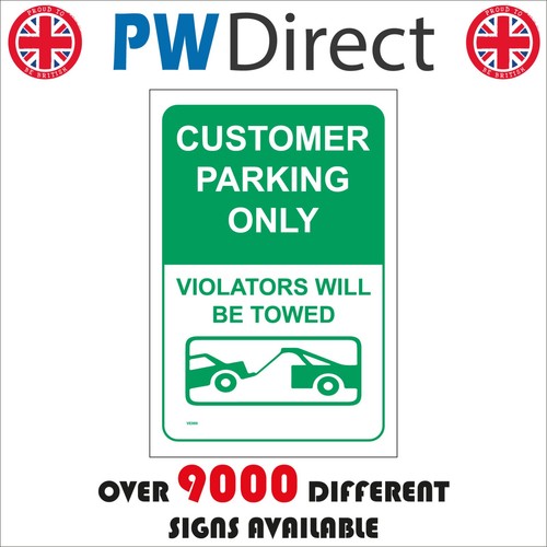 Sign customer parking - customer, only