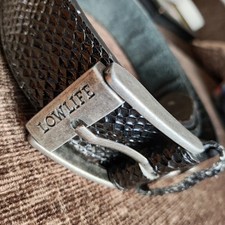 Lowlife Snakeskin Style Belt Black Medium