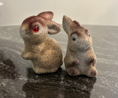 Flocked fuzzy rabbits bunny - 2,