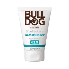 BULLDOG SKINCARE Protective Moisturiser SPF 15 100ml, Enriched with Aloe Vera,