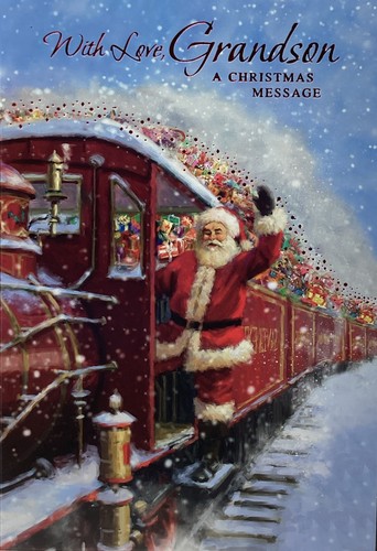 Grandson christmas card father - grandson,