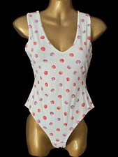 Vintage MOALIZIA by LA PERLA Sleeveless Womens Bodysuit With Berry Print Size Sm