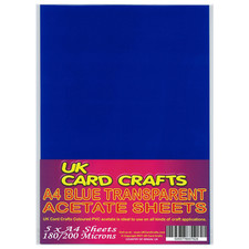 5 x A4 Transparent Blue