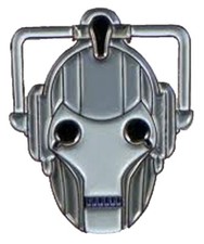 Dr Who Enemy Cyberman Head Metal Enamel Pin Badge Cyber Man Face
