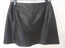Topshop Faux Leather PU PVC Mini Skirt  Black Size 12 Topshop Length 15" 