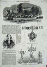 Old Antique Print 1851 Queen