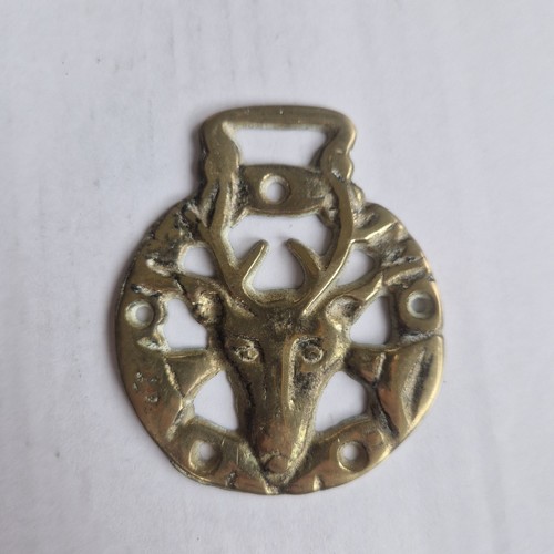 Vintage horse brass stag - horse,