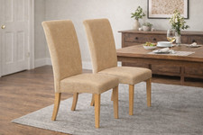 Set of 2 Fabric Dining Chairs