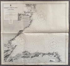 1916 (1943) Antique Map; Admiralty Chart 115. Peterhead to Pentland Firth