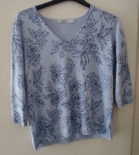 M&Co Blue Baby Ladies V-neck