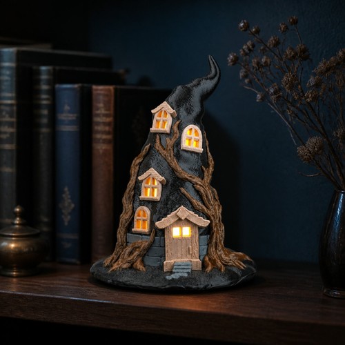 Gothic haunted house led table - gothic,
