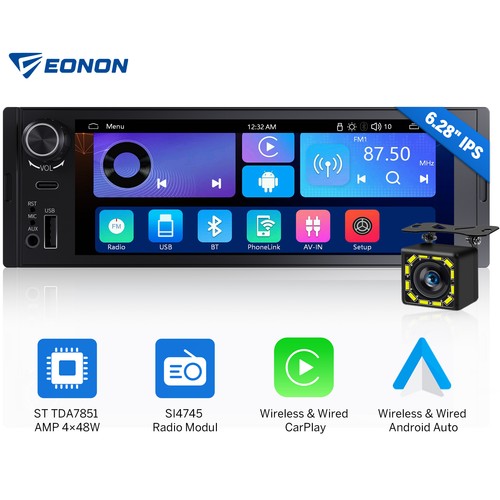 Ips 1 din - 6.28", radio