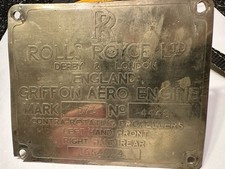 Vtg Rolls Royce Plaque Badge
