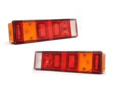 2 x Hybrid LED + Bulbs Rear Lights Truck Camper Motorhome Trailer Chassis E-mark