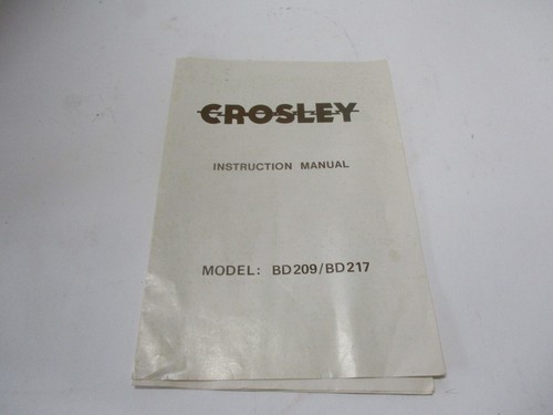 Crosley radio instruction - crosley,