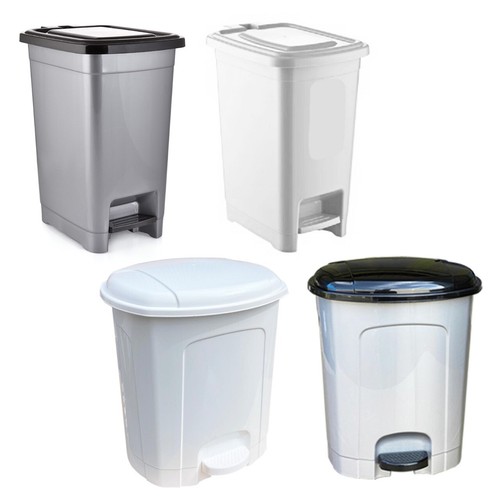 Plastic trash bin - trash, bucket