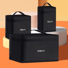 Markers Pen Black Storage Bag Massive Large Capacity Zipper Canvas Pencil Bag