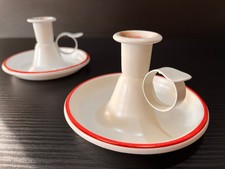 2 x Vintage White and Red