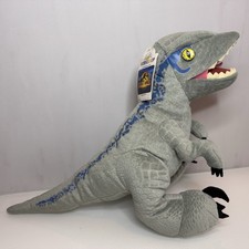 Build A Bear Jurassic Park Blue Velociraptor Large Plush With Dinosaur Sound Box
