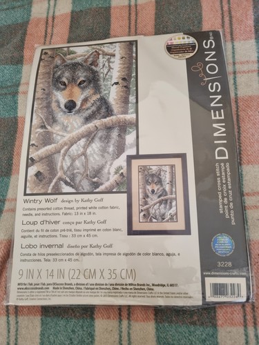 Dimensions wintry wolf stamped - dimensions,