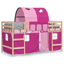 Kids' Loft Bed with Tunnel