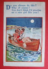 30s Comic ROWING BOAT MOON MOONLIGHT KISS PRACTISE ON NICE GIRL LIKE YOU