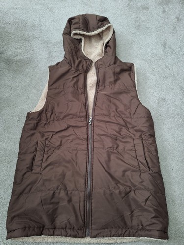 Brown puffer gilet size - ,