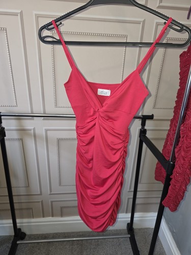 Polly red ruched strappy - red,