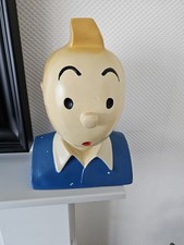 TinTin Large Resin Moulinsart Bust Early 1990 1st Edition Rare Vintage