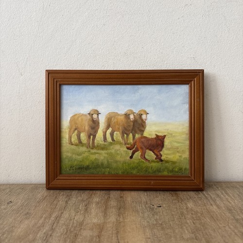 Rustic oil board - oil, on
