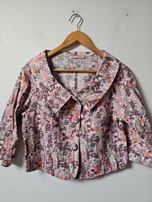 So Marilyn Moore Skirt Suit Set Abstract Floral Size 14