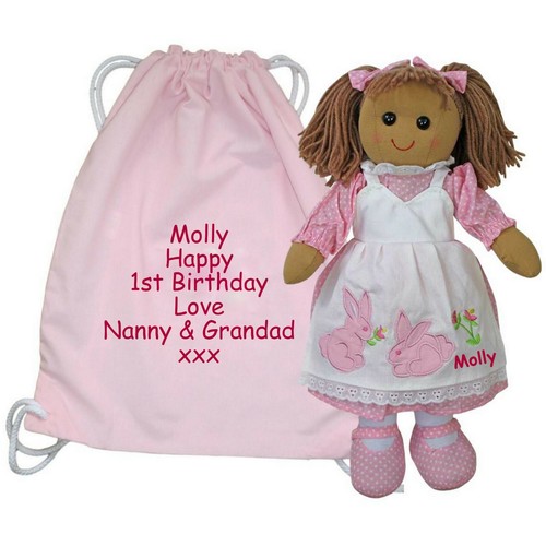 Personalised rag doll - rag, baby's