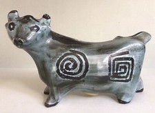 Vintage 60'S David Sharp Cinque Ports Pottery The Monastery Rye, Bull Money Box