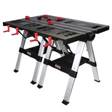 2 x Excel Portable Workbench Folding Work Table Sawhorse with Adjustable Height