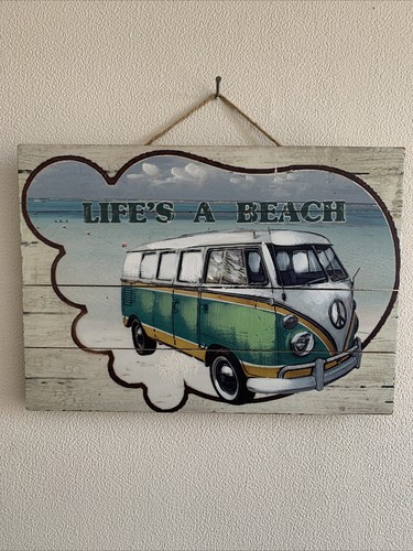 Camper van wooden picture - vw,