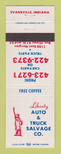 Matchbook cover liberty - -,